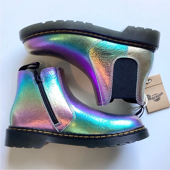 Martens Purple and Blue Boots Iridescent Style1